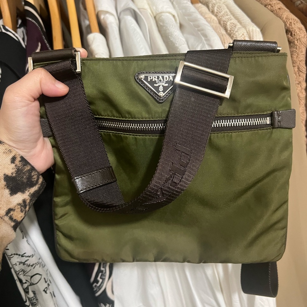 PRADA Olive Green Crossbody Bag